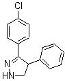 structure of CAS# 59074-26-9, 3-(4-Chlorophenyl)-4-phenyl-4,5-dihydro-1H-pyrazole