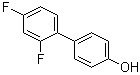 structure of CAS# 59089-68-8, 4-(2,4-Difluorophenyl)phenol;2,4-Difluoro-4'-hydroxybiphenyl; 2',4'-Difluoro-4-hydroxybiphenyl; 2',4'-Difluoro[1,1'-biphenyl]-4-ol; 2',4'-Difluorobiphenyl-4-ol