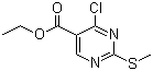 structure of CAS# 5909-24-0, Ethyl 4-chloro-2-methylthio-5-pyrimidinecarboxylate