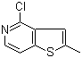 structure of CAS# 59207-24-8, 4-Chloro-2-methylthieno[3,2-c]pyridine