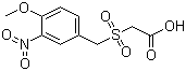 structure of CAS# 592542-51-3, 4-Methoxy-3-nitrobenzylsulfonylacetic acid;2-(4-Methoxy-3-nitrobenzylsulfonyl)acetic acid
