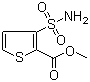 结构式 CAS# 59337-93-8, 3-磺酰氨基-2-噻吩羧酸甲酯; 3-磺酰氨基-2-噻吩甲酸甲酯