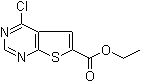 structure of CAS# 596794-91-1, 4-Chlorothieno[2,3-d]pyrimidine-6-carboxylic acid ethyl ester