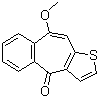 结构式 CAS# 59743-84-9, 10-甲氧基-4H-苯并[4,5]环庚三烯并[1,2-b]噻吩-4-酮; 10-甲氧基苯并噻吩环庚酮