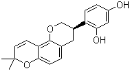 structure of CAS# 59870-68-7, Glabridin;4-[(3R)-8,8-Dimethyl-3,4-dihydro-2H-pyrano[6,5-f]chromen-3-yl]benzene-1,3-diol