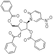 structure of CAS# 59892-37-4, 5-Nitro-1-(2,3,5-tri-O-benzoyl-beta-D-ribofuranosyl)-2(1H)-pyridinone