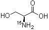 L-Serine-<sup>15</sup>N molecular structure (CAS 59935-32-9)