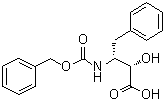 structure of CAS# 59969-65-2, (alphaS,betaR)-alpha-Hydroxy-beta-[[(phenylmethoxy)carbonyl]amino]benzenebutanoic acid