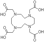 四氮杂环十二烷四乙酸分子结构 (CAS 60239-18-1)