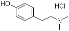 结构式 CAS# 6027-23-2, 大麦芽碱盐酸盐; 4-(2-二甲基氨基乙基)苯酚盐酸盐