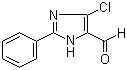 structure of CAS# 60367-52-4, 5-Chloro-2-phenyl-3H-imidazole-4-carbaldehyde