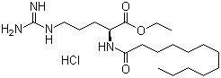 结构式 CAS# 60372-77-2, 月桂酰精氨酸乙酯盐酸盐
