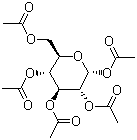 1,2,3,4,6-alpha-D-葡萄糖五乙酸酯分子结构 (CAS 604-68-2)
