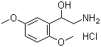 结构式 CAS# 60407-53-6, alpha-(氨基甲基)-2,5-二甲氧基苄醇盐酸盐