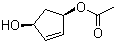 structure of CAS# 60410-16-4, (1S,4R)-cis-4-Acetoxy-2-cyclopenten-1-ol;(1R,3S)-(+)-cis-4-Cyclopentene-1,3-diol 1-acetate