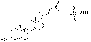 结构式 CAS# 6042-32-6, 牛磺石胆酸钠