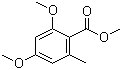 structure of CAS# 6110-37-8, Methyl 2,4-dimethoxy-6-methylbenzoate;Methyl 4,6-dimethoxy-o-toluate; Methyl di-O-methylorsellinate