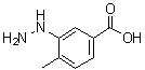 structure of CAS# 61100-70-7, 3-Hydrazinyl-4-methylbenzoic acid;3-Hydrazino-4-methylbenzoic acid