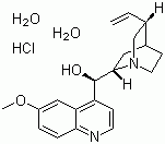 结构式 CAS# 6119-47-7, 奎宁单盐酸盐二水合物