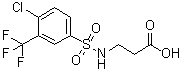结构式 CAS# 612043-43-3, N-[[4-氯-3-(三氟甲基)苯基]磺酰基]-beta-丙氨酸