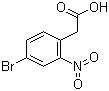 结构式 CAS# 6127-11-3, 2-(4-溴-2-硝基苯基)乙酸