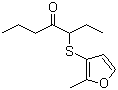 structure of CAS# 61295-41-8, 3-(2-Methyl-3-furylthio)-4-heptanone;3-[(2-Methyl-3-furyl)thio]heptan-4-one