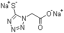 structure of CAS# 61336-49-0, Sodium 2-(5-sulfido-1H-tetrazol-1-yl)acetate;Disodium 5-sulfido-1H-tetrazole-1-acetate
