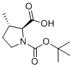structure of CAS# 61406-66-4, rac-(3S)-1-(tert-butoxycarbonyl)-3-methyl-L-proline;(2S,3S)-3-methyl-1-[(2-methylpropan-2-yl)oxycarbonyl]pyrrolidine-2-carboxylic acid