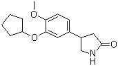 structure of CAS# 61413-54-5, Rolipram;4-[3-(Cyclopentyloxy)-4-methoxyphenyl]-2-pyrrolidinone