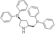 (2S,4S)-4-二苯基膦-2-(二苯基膦甲基)-吡咯烷分子结构 (CAS 61478-29-3)