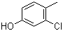 结构式 CAS# 615-62-3, 3-氯-4-甲基苯酚