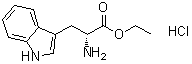 结构式 CAS# 61535-49-7, D-色氨酸乙酯盐酸盐