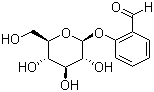 结构式 CAS# 618-65-5, 绣线菊苷; 2-(beta-D-吡喃葡糖氧基)苯甲醛