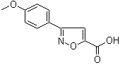 structure of CAS# 618383-47-4, 3-(4-Methoxyphenyl)isoxazole-5-carboxylic acid