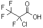structure of CAS# 6189-02-2, alpha-Chlorotetrafluoropropionic acid;2-Chloro-2,3,3,3-tetrafluoropropanoic acid
