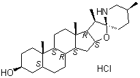 结构式 CAS# 6192-62-7, 番茄碱盐酸盐