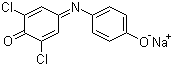 structure of CAS# 620-45-1, 2,6-Dichloroindophenol sodium salt;Phenolindo-2,6-dichlorophenol sodium salt; 2,6-Dichlorophenolindophenol sodium salt; Tillman's Reagent