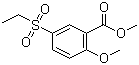 结构式 CAS# 62140-67-4, 2-甲氧基-5-乙砜基苯甲酸甲酯