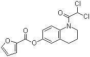 structure of CAS# 62265-68-3, Quinfamide;1-(Dichloroacetyl)-6-(2-furoyloxy)-1,2,3,4-tetrahydroquinoline