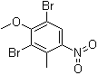 structure of CAS# 62265-99-0, 1,3-Dibromo-2-methoxy-4-methyl-5-nitrobenzene