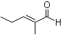 2-甲基-2-戊烯醛分子结构 (CAS 623-36-9)