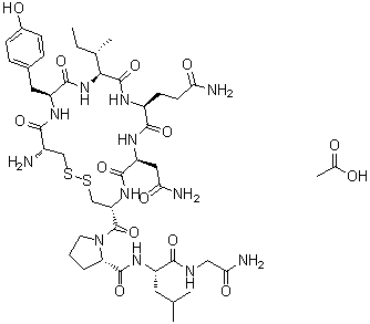 结构式 CAS# 6233-83-6, 缩宫素乙酸盐