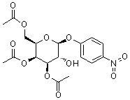 4-硝基苯基 beta-D-吡喃半乳糖苷 3,4,6-三乙酸酯分子结构 (CAS 62346-04-7)