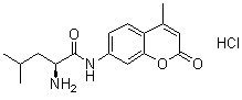 structure of CAS# 62480-44-8, (S)-2-Amino-4-methyl-N-(4-methyl-2-oxo-2H-1-benzopyran-7-yl)pentanamide monohydrochloride