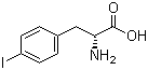 structure of CAS# 62561-75-5, 4-Iodo-D-phenylalanine
