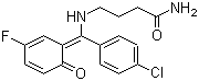 结构式 CAS# 62666-20-0, 普罗加比; 卤加比; 氟柳双胺; 4-[[(Z)-(4-氯苯基)-(3-氟-6-氧代-1-环己-2,4-二烯亚基)甲基]氨基]丁酰胺