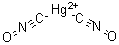Mercury fulminate molecular structure (CAS 628-86-4)