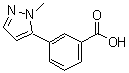 structure of CAS# 628297-55-2, 3-(1-Methyl-1H-pyrazol-5-yl)benzoic acid