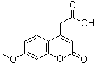 structure of CAS# 62935-72-2, 7-Methoxycoumarin-4-acetic acid;7-Methoxy-2-oxo-2H-1-benzopyran-4-acetic acid