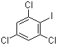structure of CAS# 6324-50-1, 2,4,6-Trichloroiodobenzene;1-Iodo-2,4,6-trichlorobenzene